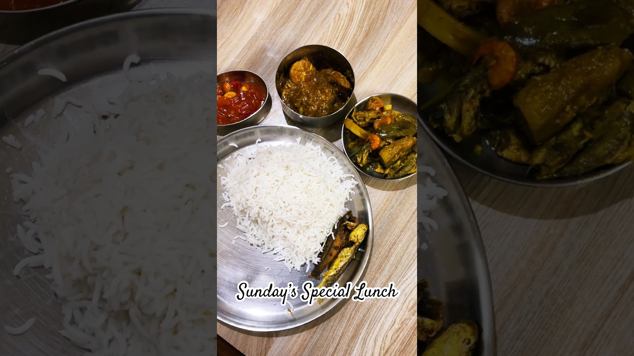 Sunday’s Special Lunch | Chicken & Fish Combo | Chicken Kosha | Fried Fish 
