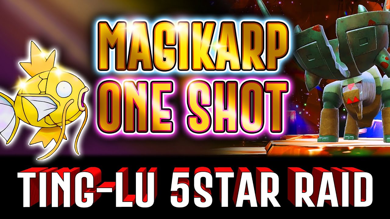 MAGIKARP destroys TING-LU 5 Star Raid  Pokemon Scarlet & Violet Shiny Dinglu Tera Event Fun strategy