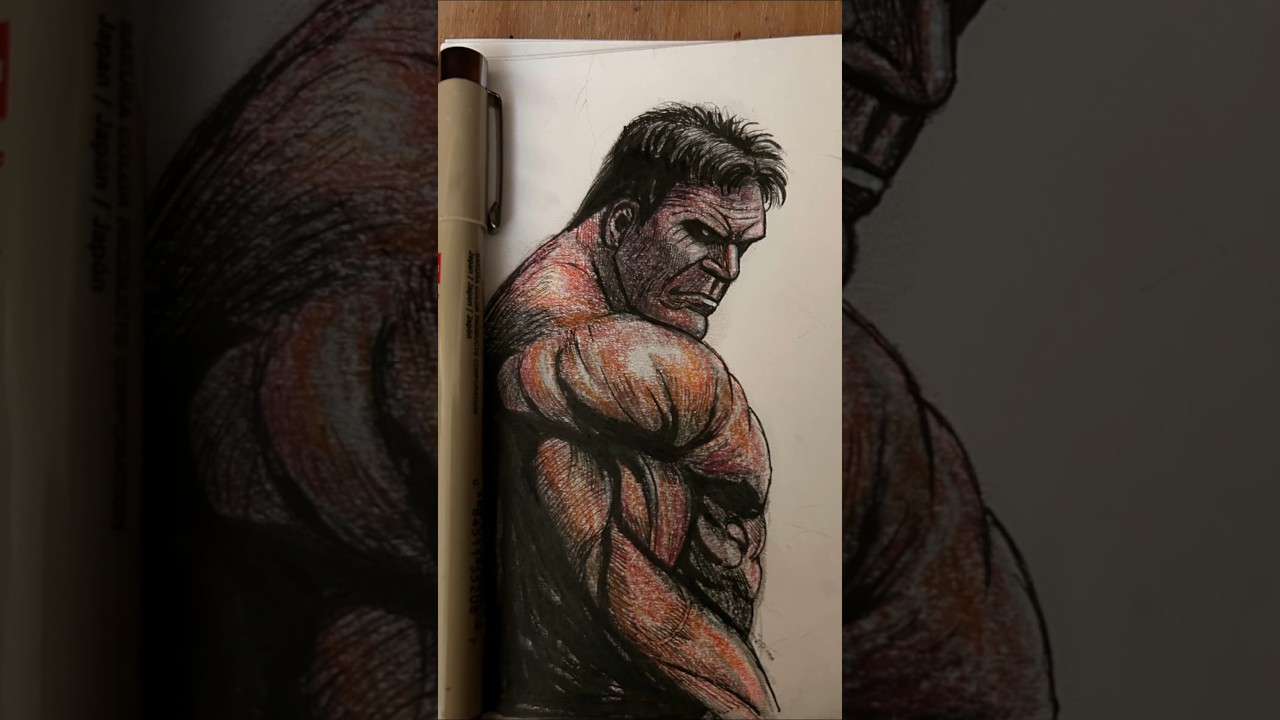 🔥 Рисунок Халка, который выглядит СЛИШКОМ реалистично! 😱 