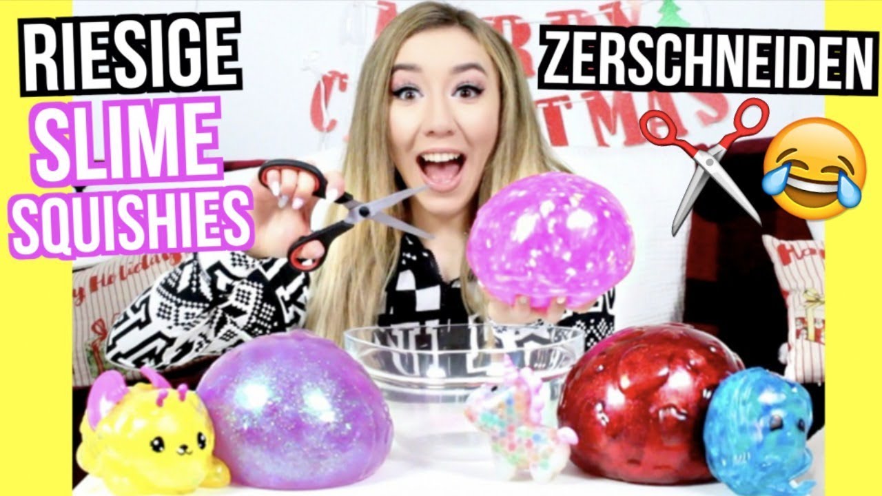 lustigsten XXL SCHLEIM SQUISHY zerschneiden Challenge...
