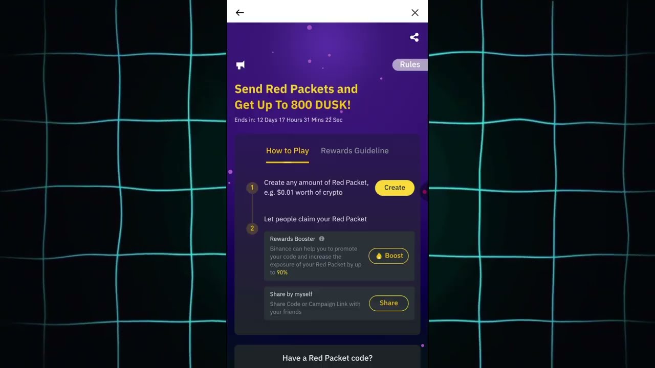 🪂🤑 Binance Pay Red Packet Campaign || DUSK Reward Details Explained || New Airdrop Instant 😍