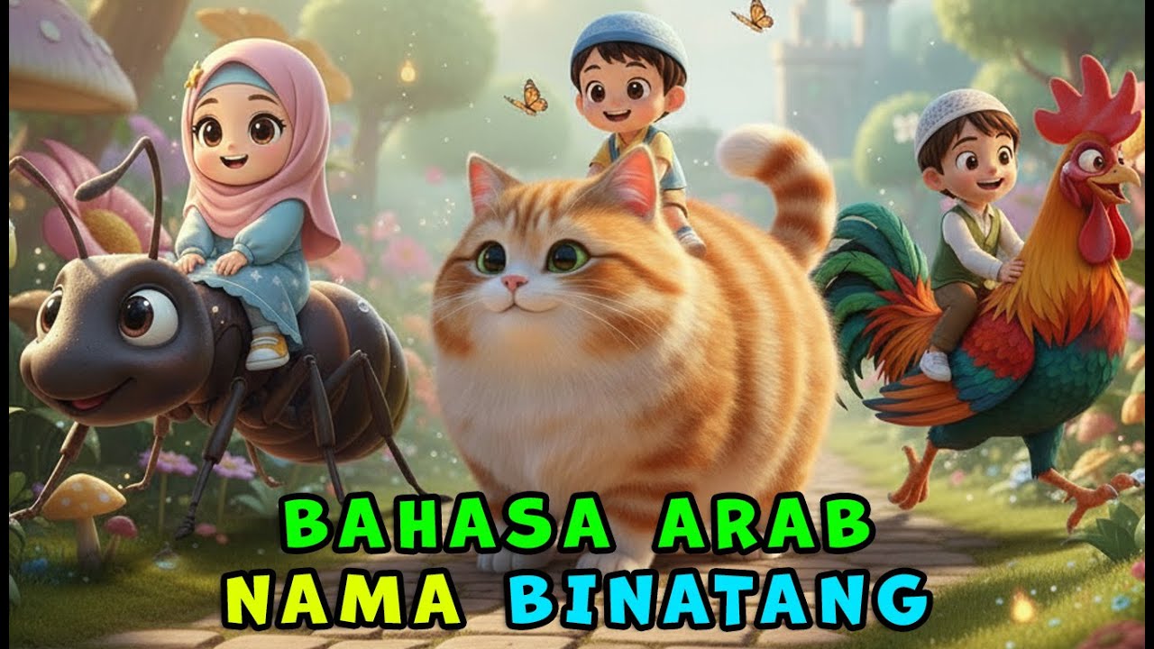 Lagu Anak Islami: Belajar NAMA BINATANG Bahasa Arab 🐔🐦🐄 | Animasi Edukasi PAUD TK SD