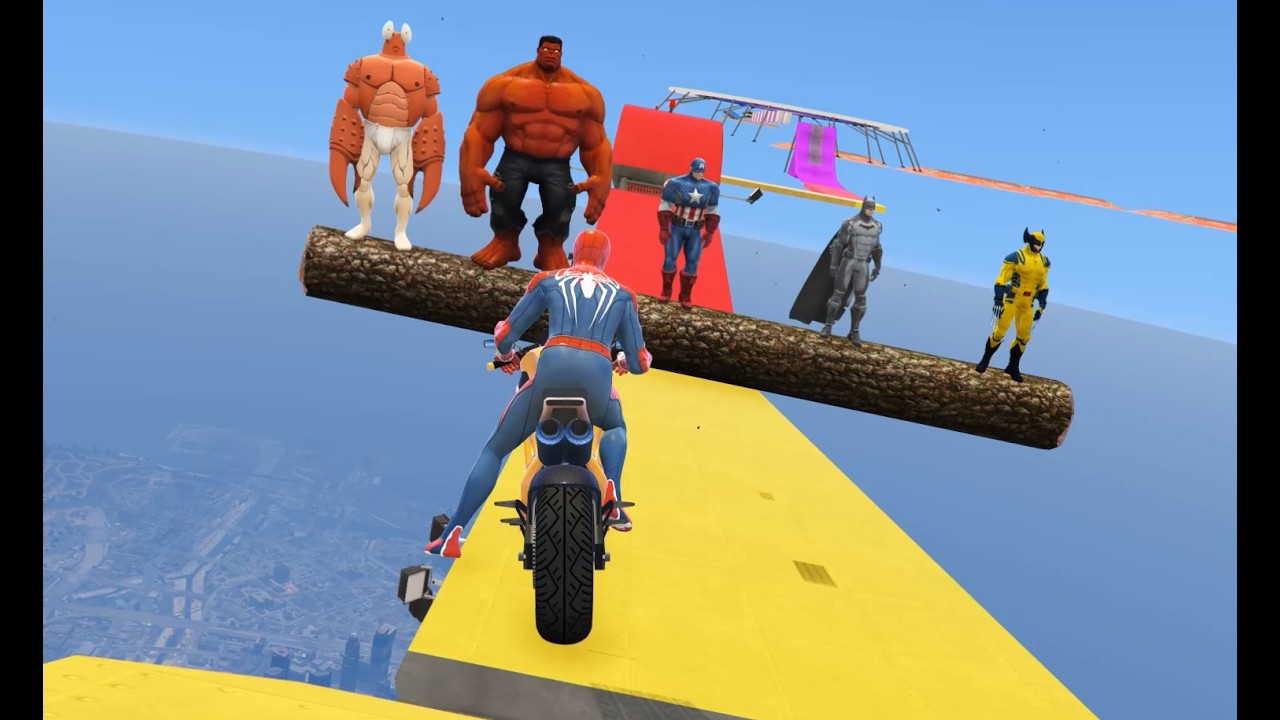الرجل العنكبوت انقاذ باتمان Spider-Man Rescue batman vs iron man vs venom funny Game GTA 5 superhero