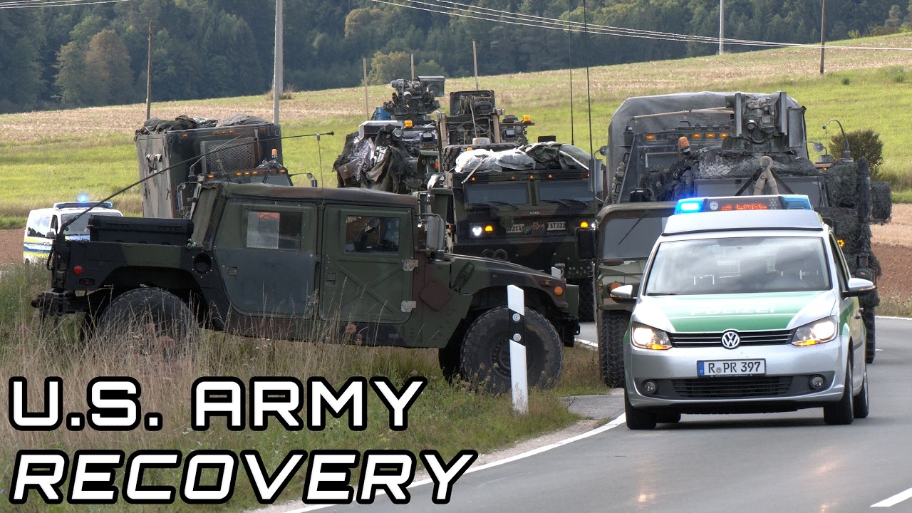 German police assist US Army with recovery of armored vehicles