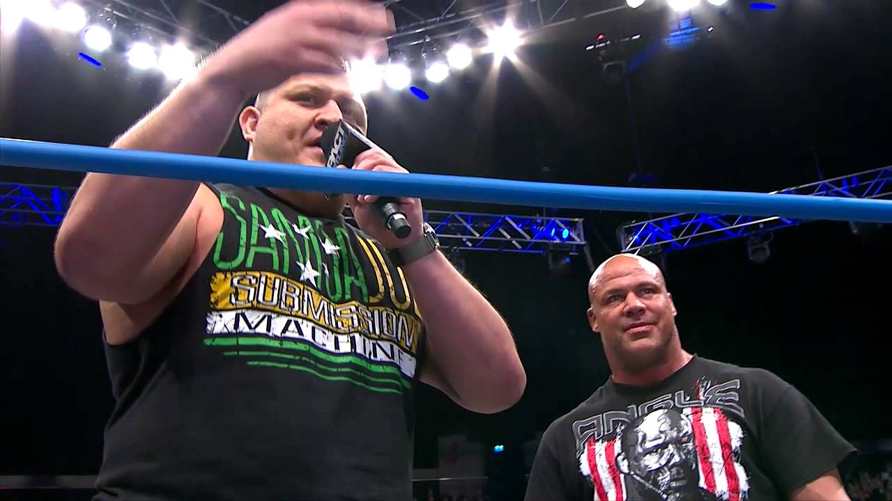 Kurt Angle and Samoa Joe interrupt Magnus (January 30, 2014)