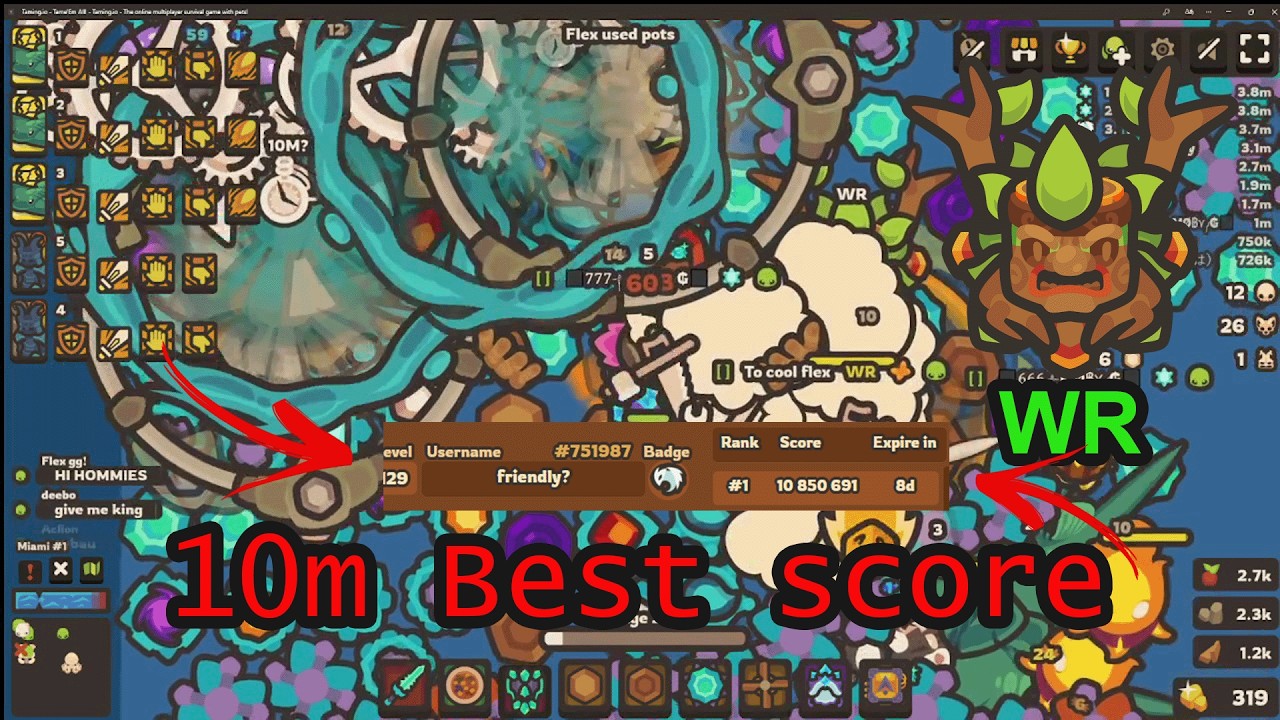 [TAMING.IO] 10,000,000 BEST SCORE😱| 300k Points!🔥 WR Clan Base!!!