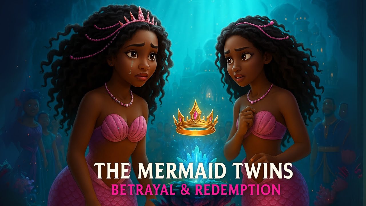 The Mermaid Twins : She Tried to Steal Her Sister’s Crown | An African Mermaid Princess Folktale