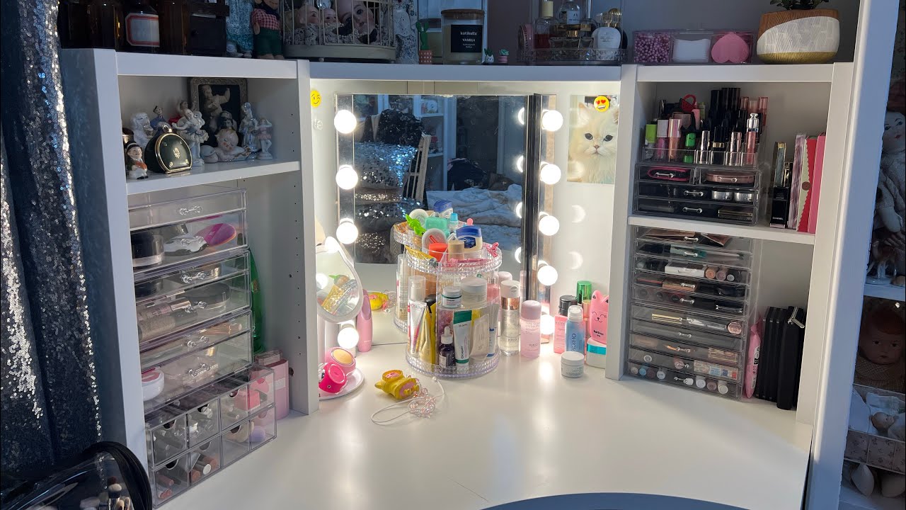 MAKYAJ MASAMI DÜZENLİYORUZ|MAKYAJ MASASI TURU ve MAKYAJ KOLEKSİYONUMU İNCELİYORUZ 💄💓