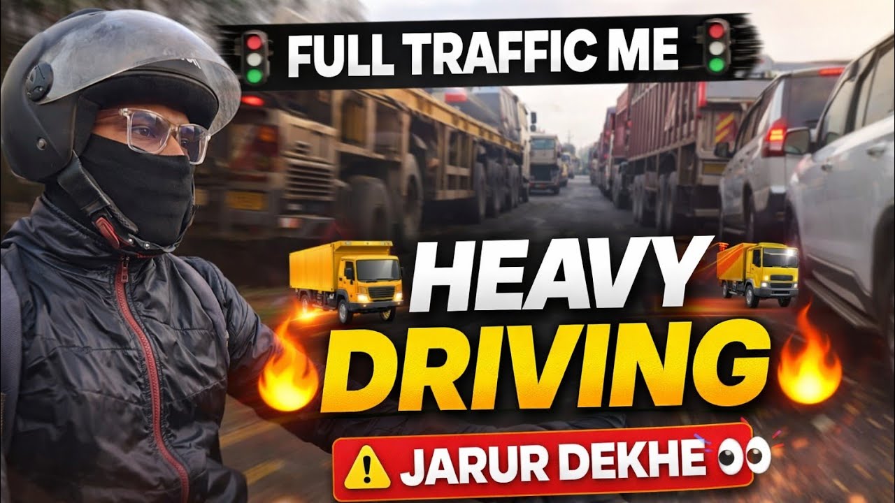 Full Traffic🚦 me Heavy Driving💥🚘 | Real Life Vlog #bikeriding #roadtrip #vlog  #viral 