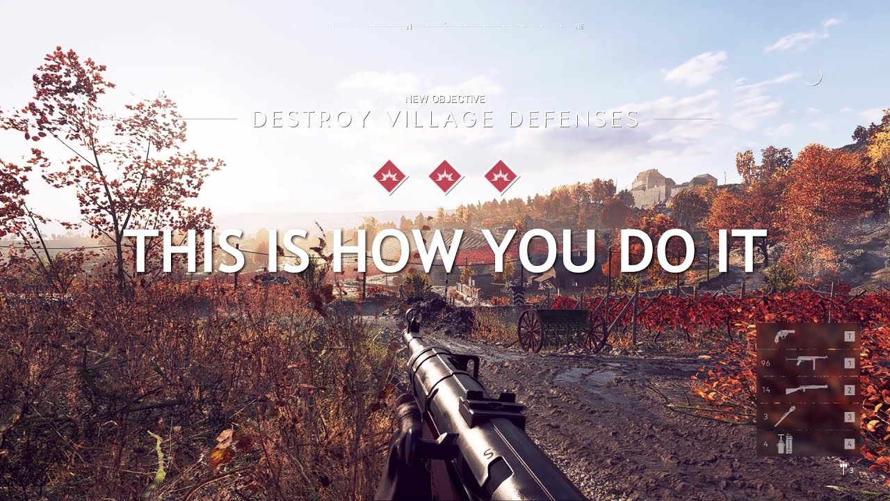 BF5 Campaign - Tirailleur Act 3 Sneak Tutorial - Make that tank go boom
