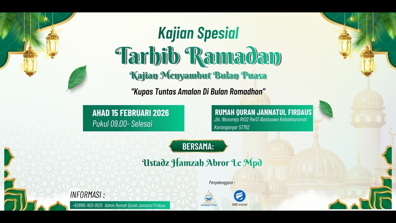 Mengubah Rasa Lapar Menjadi Ladang Pahala - Ustadz Hamzah Abror Lc MPd