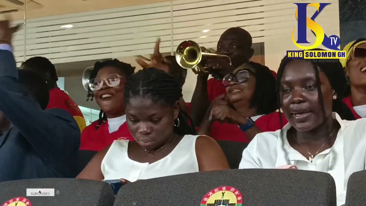 🔥 Hot Jama in Parliament as Ghana Supporters Union shakes Auditorium ahead of Democracy Cup Launch.