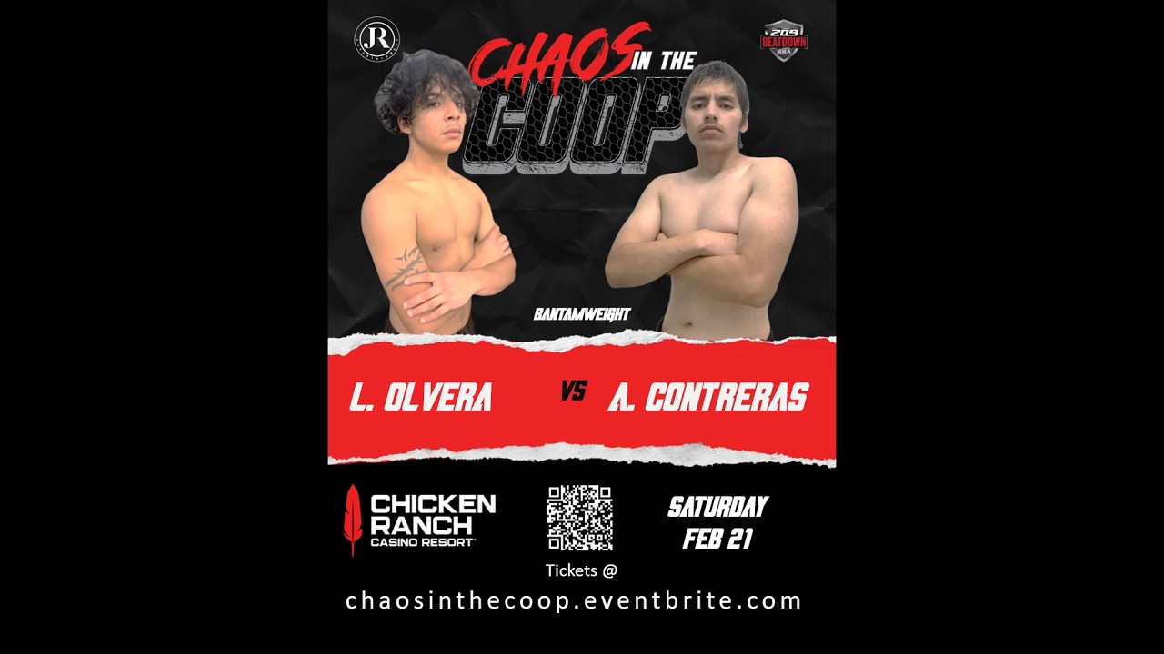 Chaos at the Coop Bout MMA Bout 1 Angel Contreras vs Luis Olvera