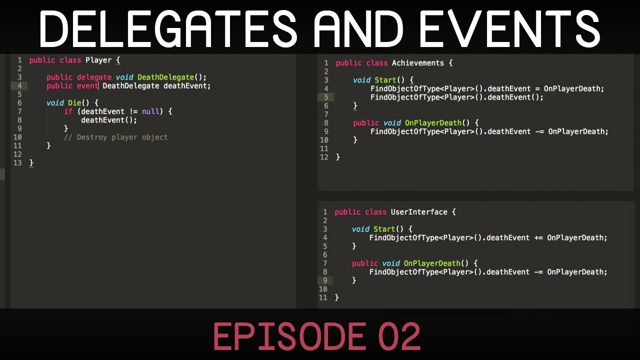 [C#] Delegates and Events (E02: events)