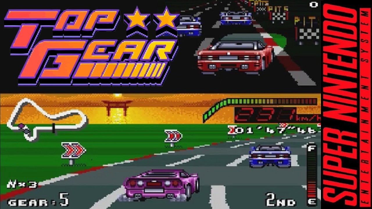 Top Gear - Super Nintendo - Detonado no nível difícil ( Championship ) com legendas em português.