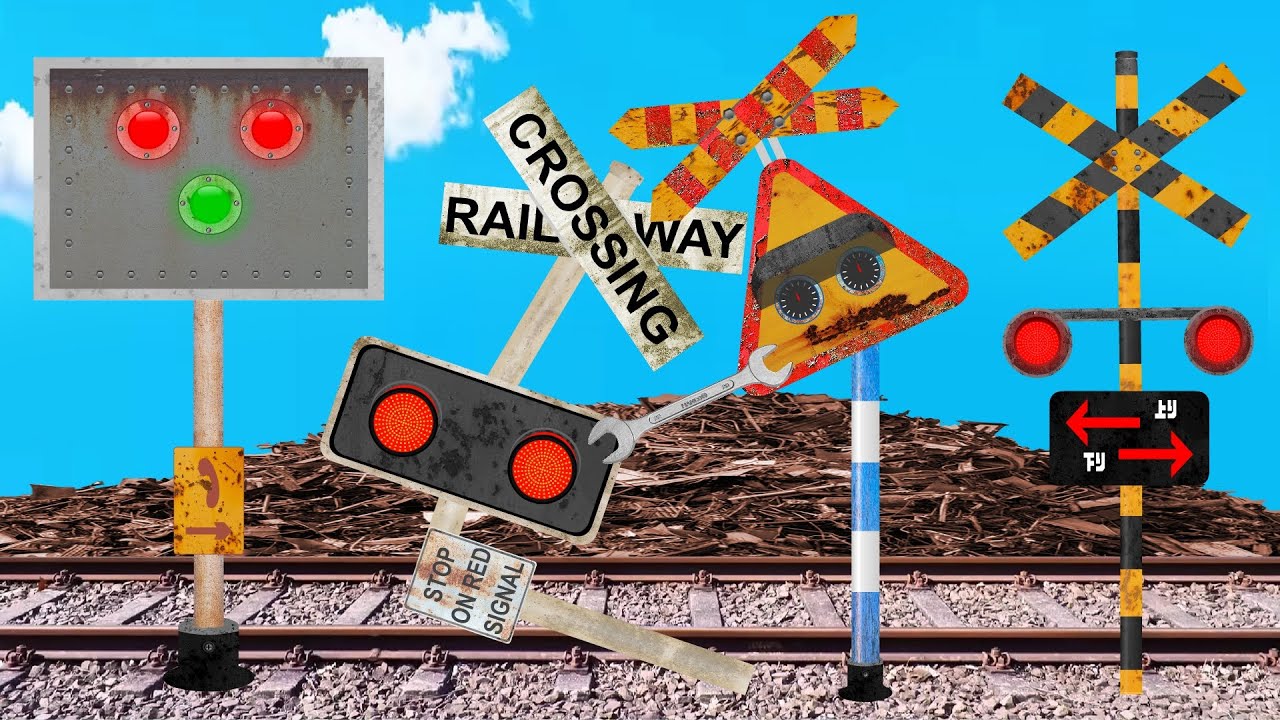 踏切 アニメ | 経年劣化の電車を直す世界の錆び付きふみきり| Rusted Railroad Crossings