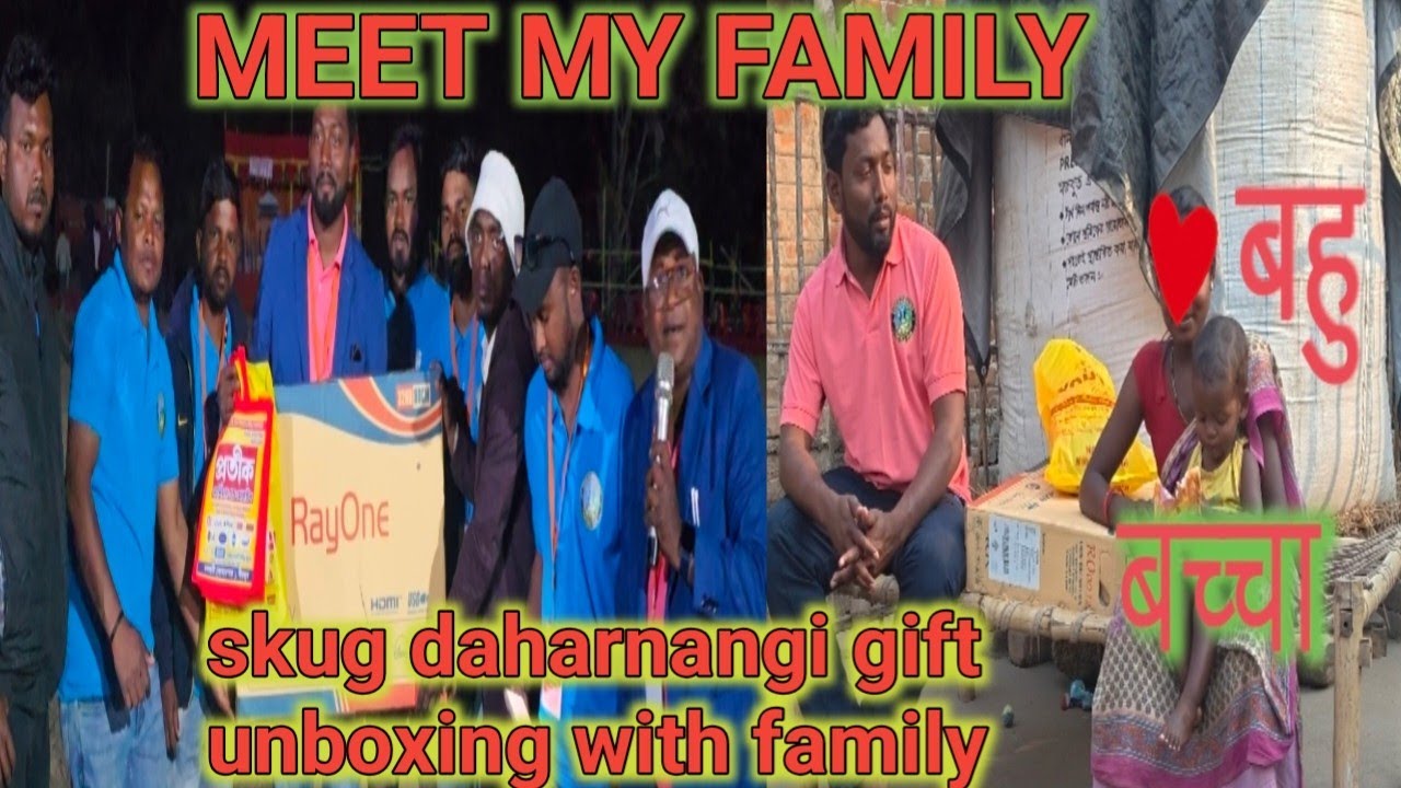MEET MY FAMILY..SKUG DAHARNANGI GIFT UNBOXING WITH FAMILY 