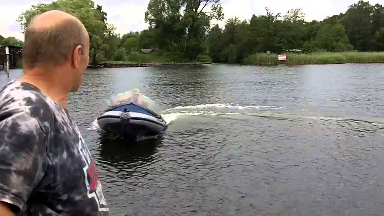 SCHLAUCHBOOT WIKING 60  PS TESTFAHRT PLAUER SEE