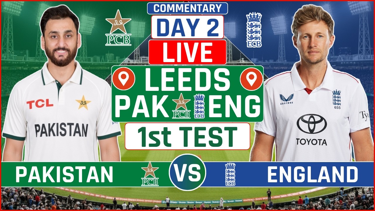 Pakistan vs England 1st Test Live Score | PAK vs ENG 1st Test Day 2 Live Audio Commentary