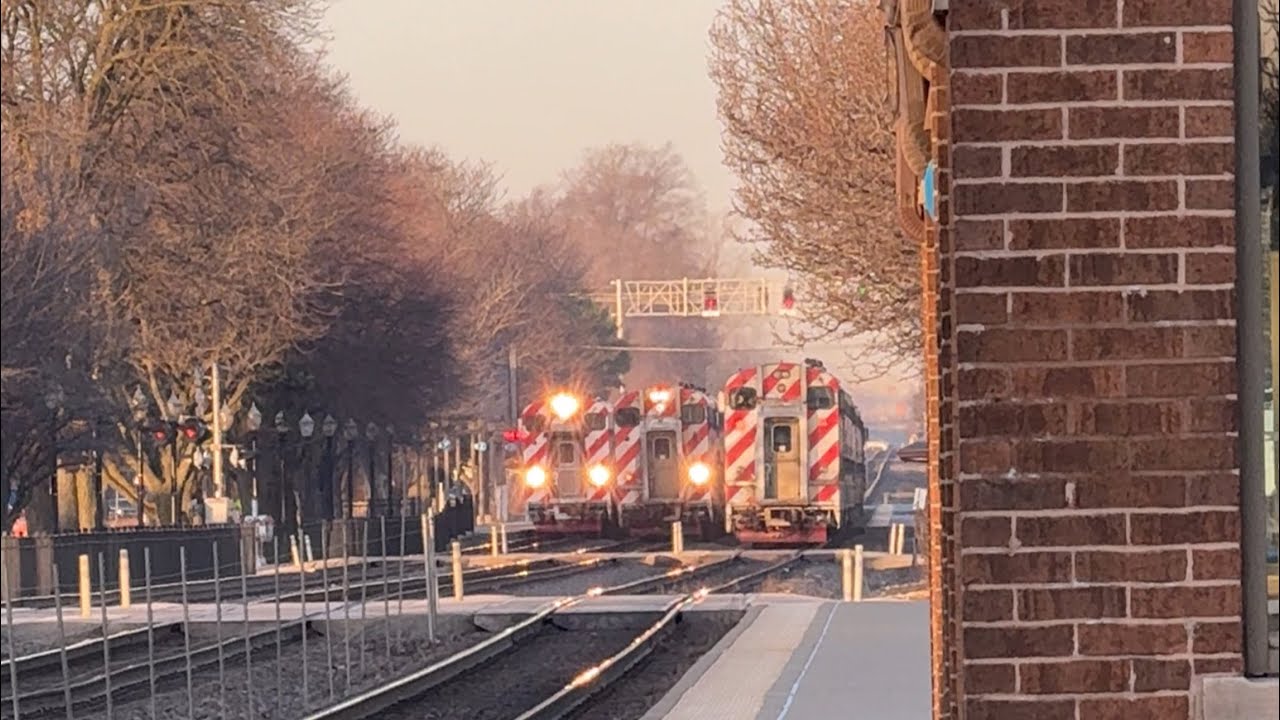 The Complete Metra Morning Rush Hour At LaGrange Road On February 26, 2024