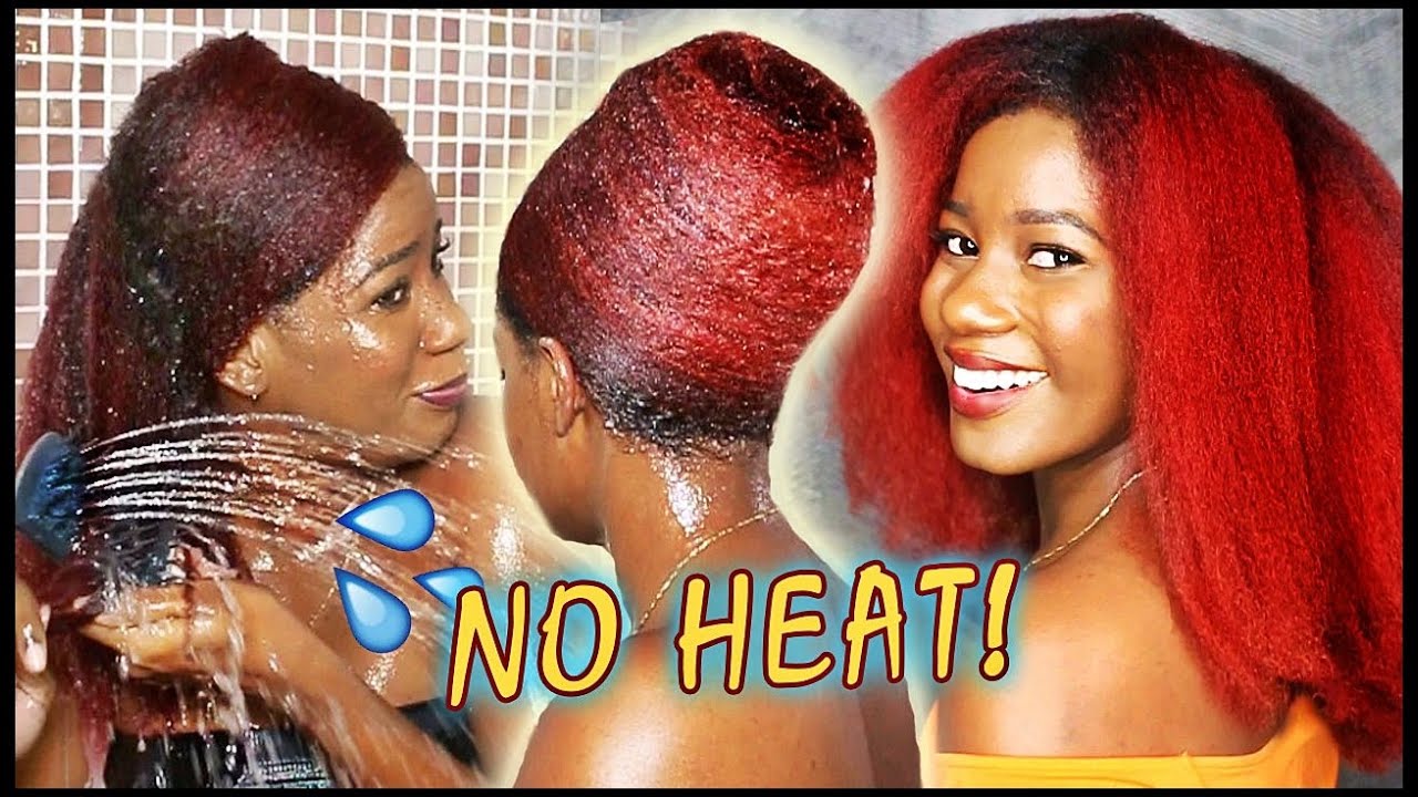 GET STRAIGHT HAIR with NO HEAT | Wet Wrap on NATURAL HAIR