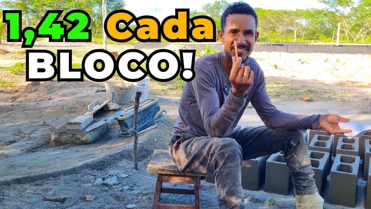 Ep 30 | Olha Quanto Custa Cada Bloco Estrutural  que Fazemos aqui no Sitio! TÔ  Surpreso!