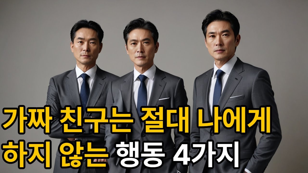 가짜 친구는 절대 나에게 하지 않는 행동 4가지