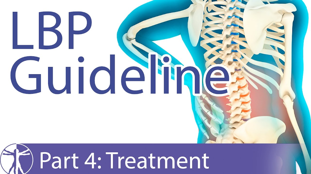 Low Back Pain Guideline: Treatment (Part 4)