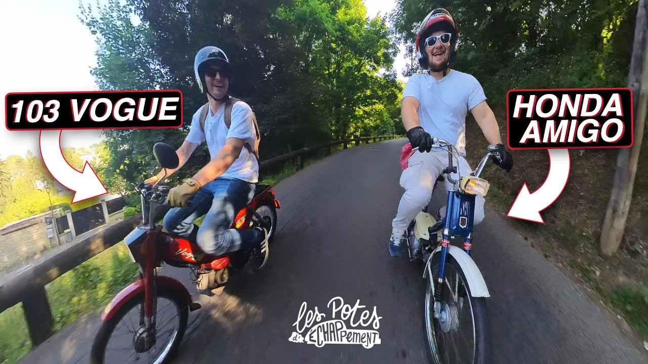 HONDA AMIGO vs PEUGEOT 103 VOGUE : test à l’ancienne entre Potes d’Échappement !
