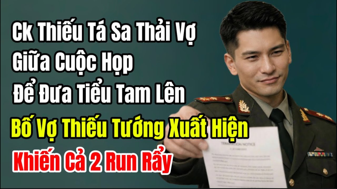 Chồng Sa Thải Vợ Giữa Cuộc Họp Để Đưa Tiểu Tam Lên, Không Ngờ Bố Vợ Thiếu Tướng Bước Vào TốngCả 2Ra