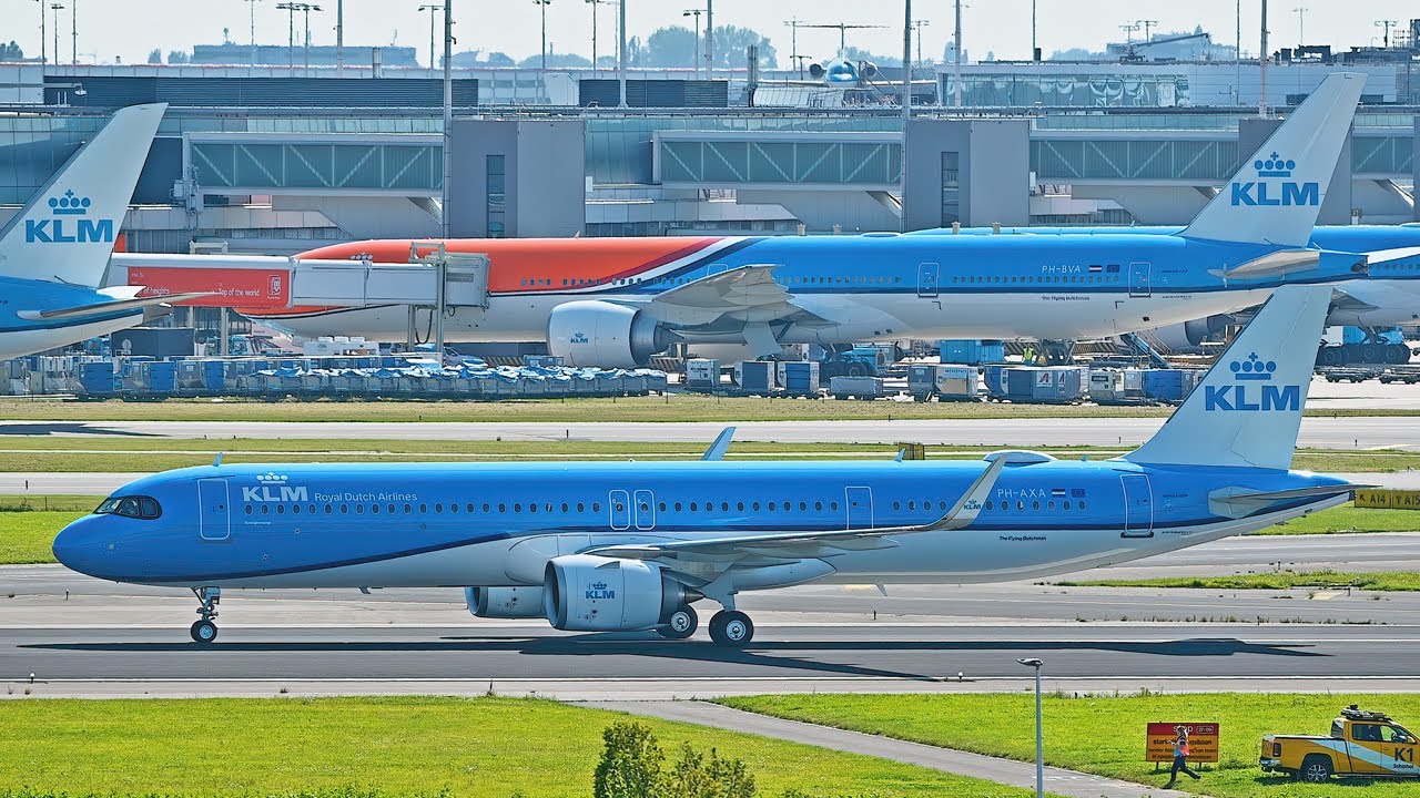 [4K] FIRST KLM A321NEO✈️🇳🇱 A350/A380/B747/CH-47F- AWESOME CLOSE UP PlaneSpotting at Schiphol Airport