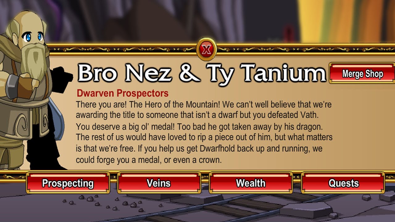 AQW BRO NEZ & TY TANIUM QUEST /JOIN DWARFHOLD (DWARFHOLD REMASTERED 2023)