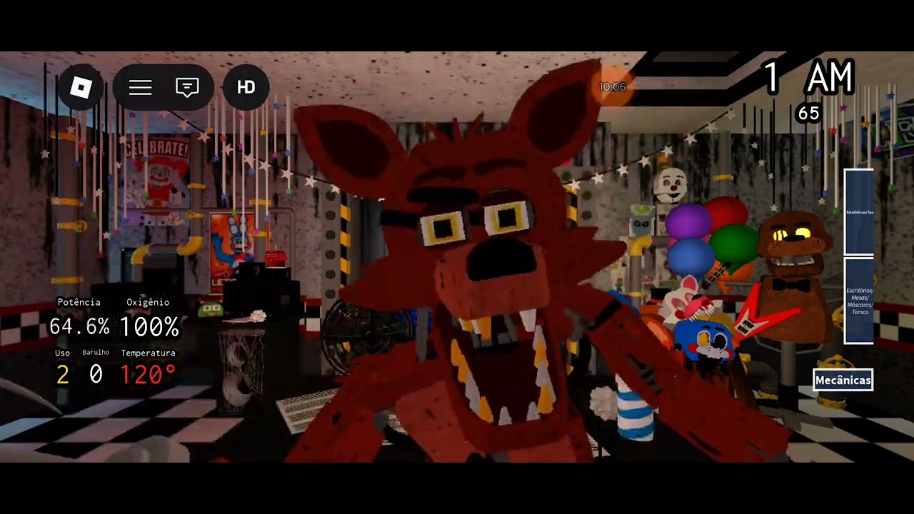 Controlando animatronics no Roblox