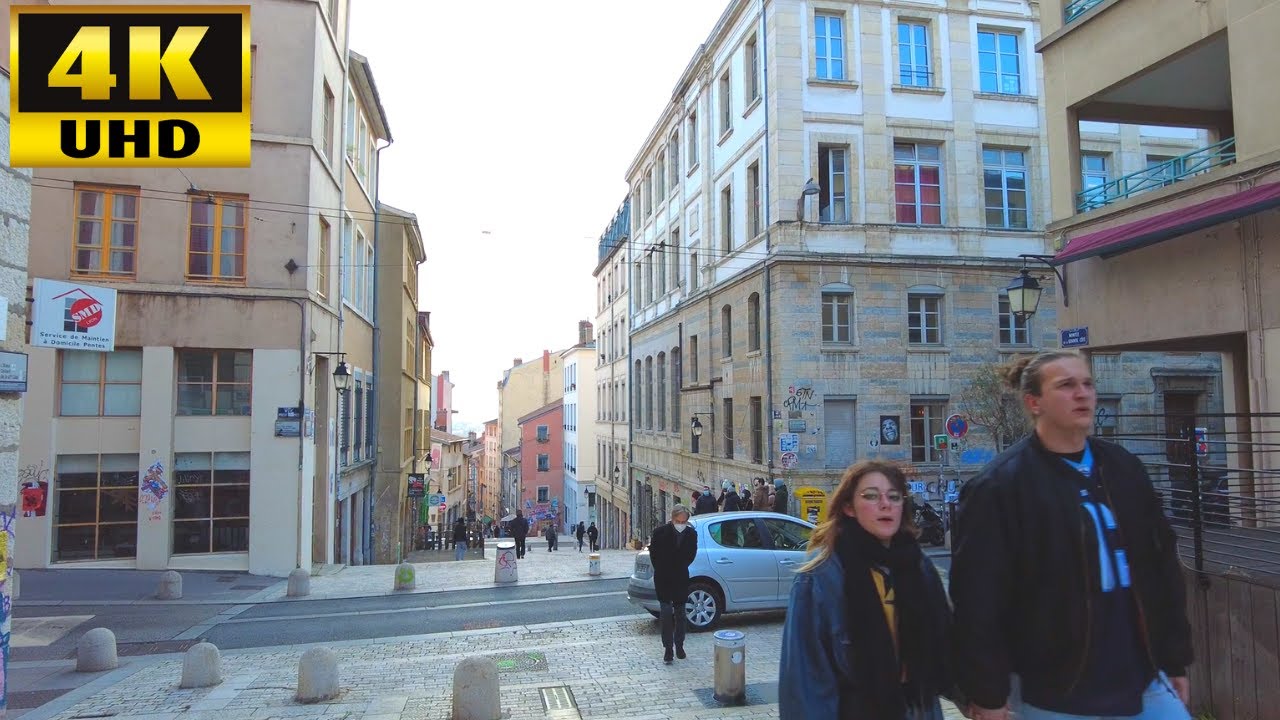 WALKING Tour, Discover France, Walk To LYON Croix Rousse, Hotel De Ville, 4k FRANCE Rh&ocirc;ne