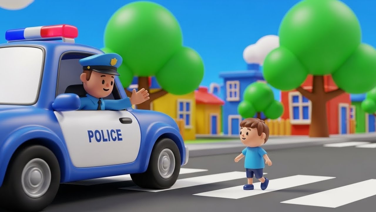 Police Car ABC Patrol Song for Kids | ABC Song, Learning Letters & Nursery Rhymes 🚓🔤🎶