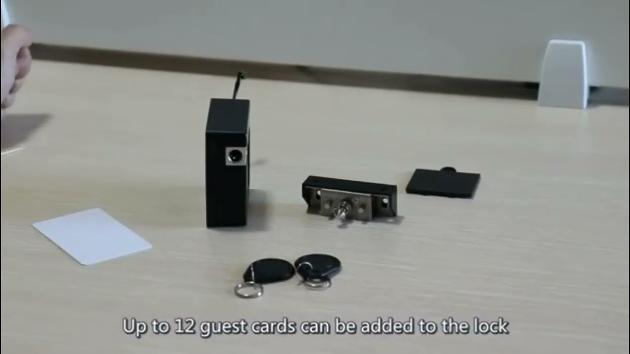 RFID Drawer Storage Cabinet Lock, Battery Powered with Low Battery Alert Function, One Card for All