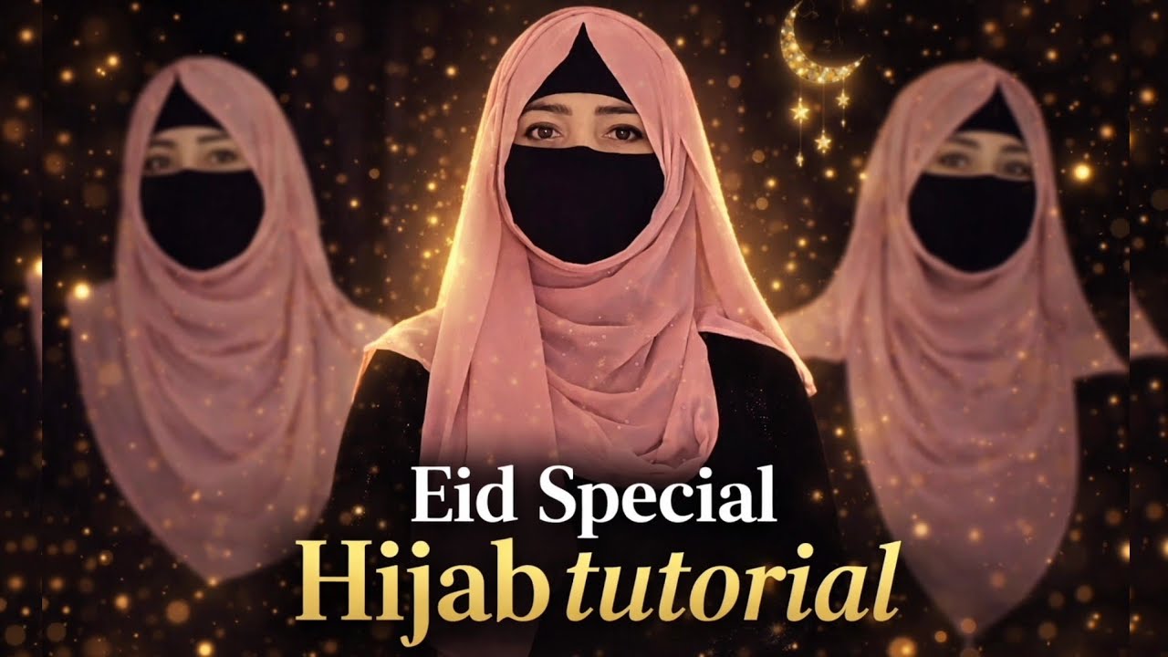 Try this Beautiful Hijab for Eid/Eid Special Hijab tutorial 🧕 🎀 #explore #hijabstyle #hijabtutorial 