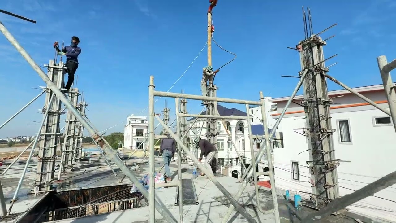 Construction of the highest floor of a residential building