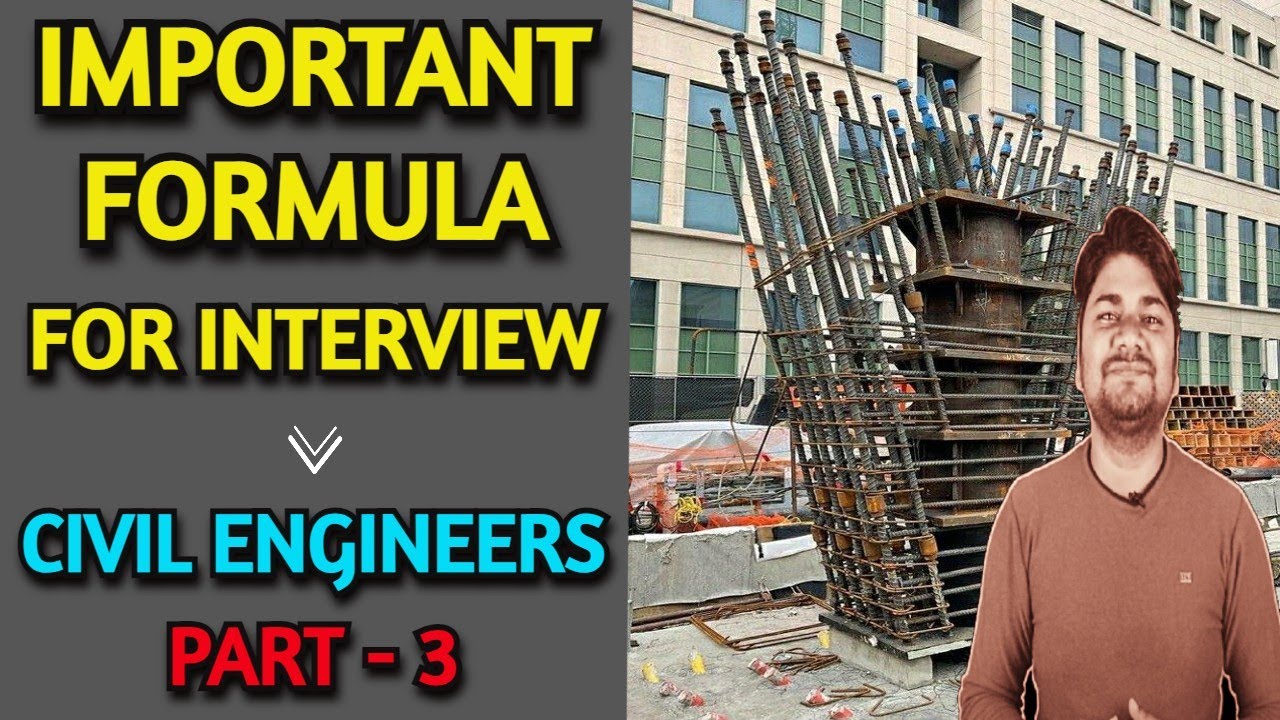 Important Formula for Civil Engineers for Site Interview (Part - 3) | Learning Civil Technology
