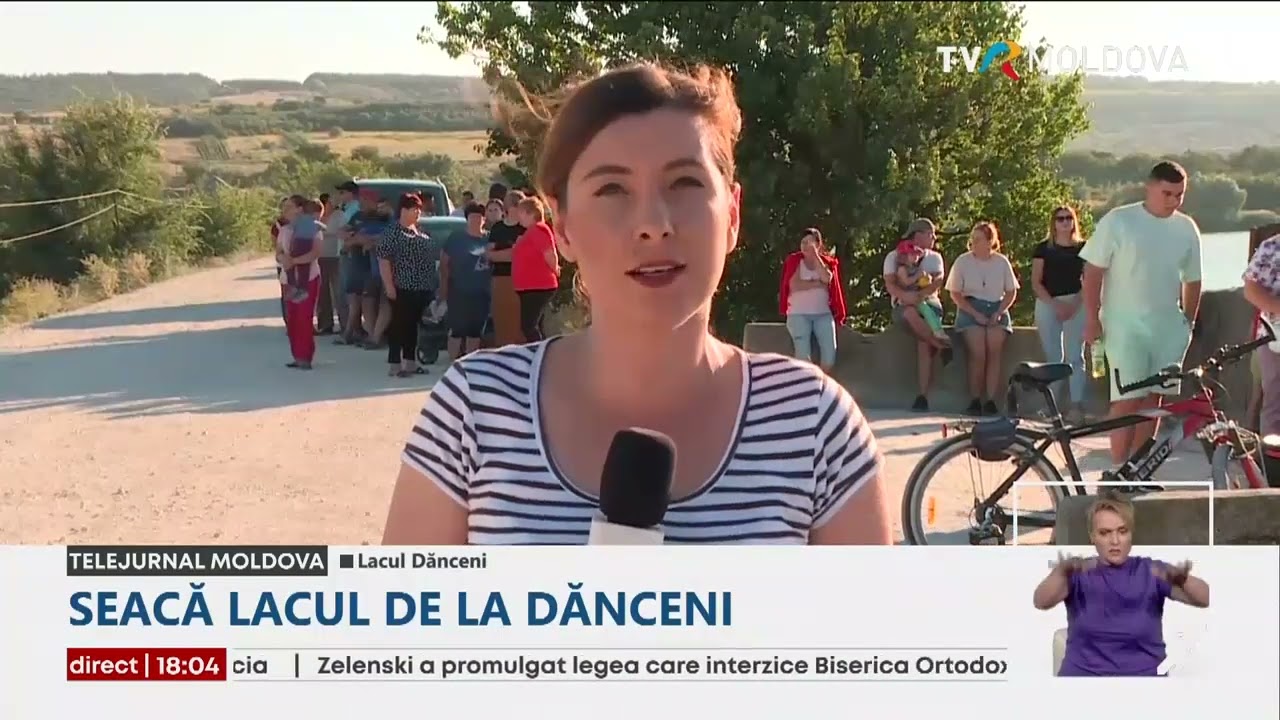 Seacă lacul din Dănceni. Oamenii din sat au organizat un protest