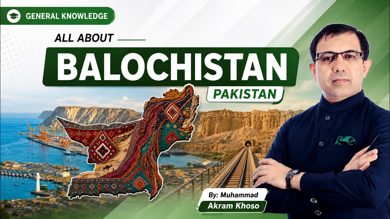 All About Balochistan  | General Knowledge of Balochistan | CSS PMS CCE MoD GK | By Muhammad Akram