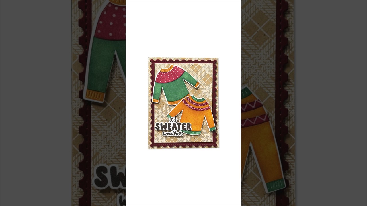 Cozy Sweater Weather Card Tutorial #fall #autumn #cardmaking  #sweaterweather @MindyEggenDesign