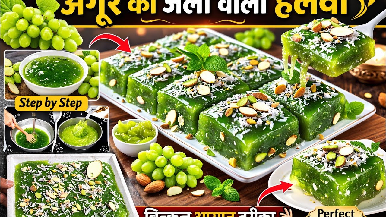 Angur ka jelly wala mithaai 🍇angur ka jelly wala halva 🍇🍇🍇🍇🍇