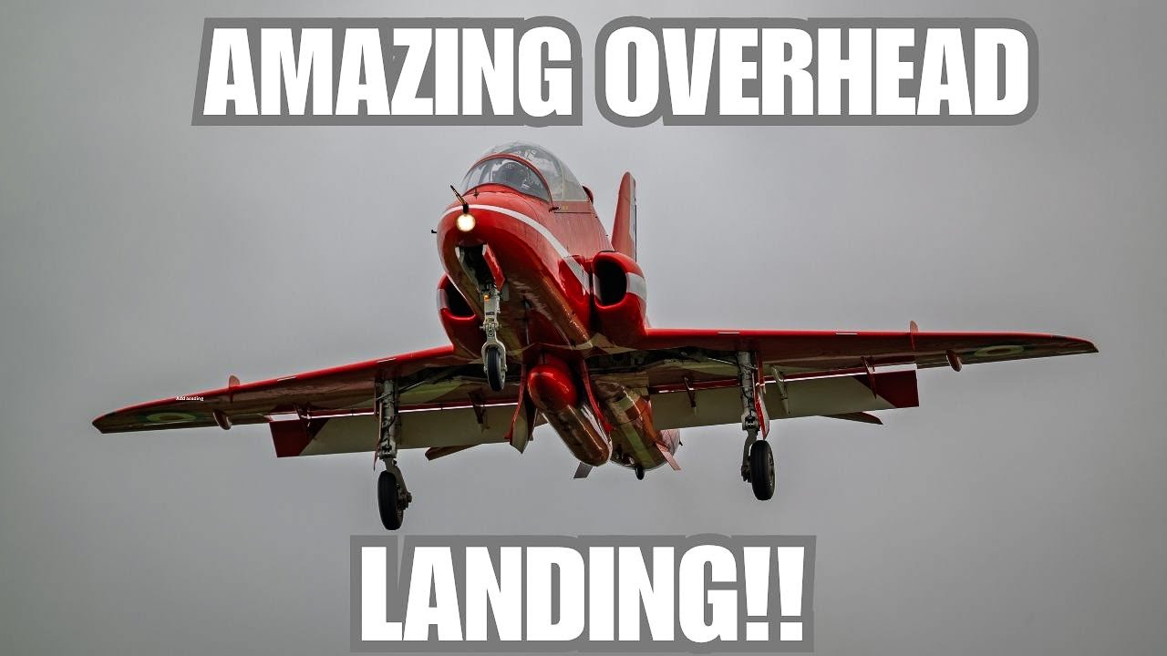 Amazing Red Arrows Overhead Landing & Group Takeoff!