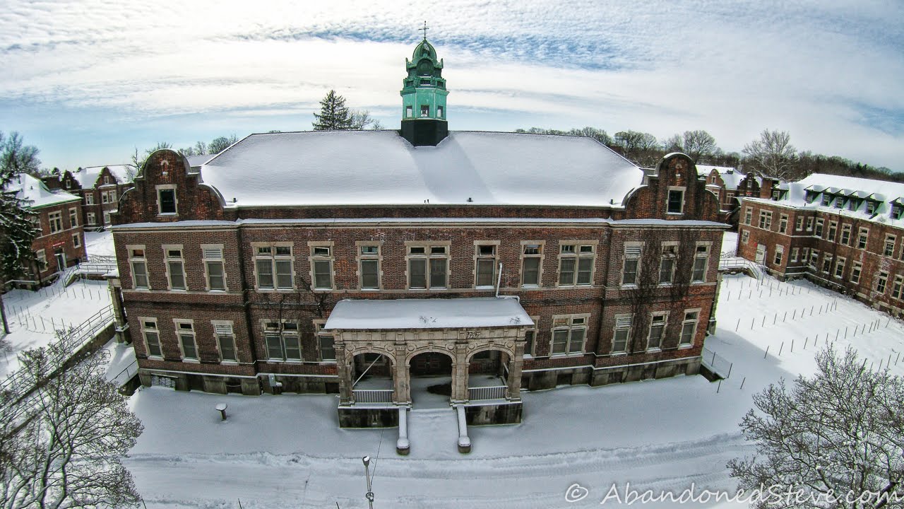Aerial Drone Abandoned Pennhurst State School  Hospital