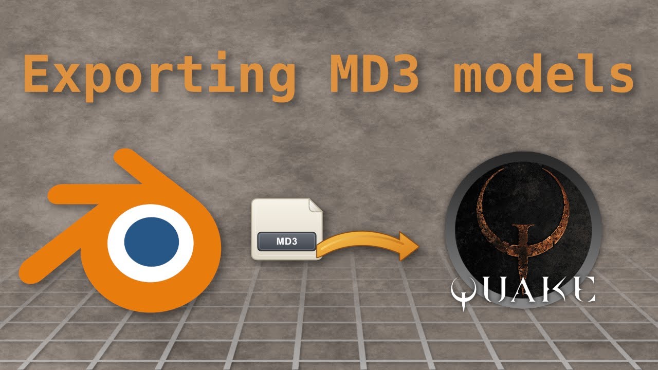 How to export MD3 models in Blender