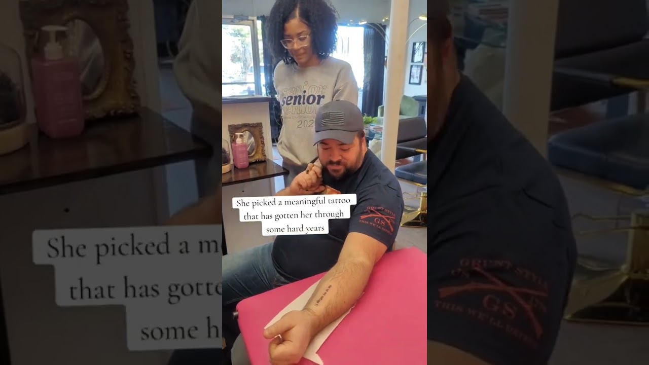 Such a fun, meaningful memory #fatherdaughtertattoo  #adoption #bibleversetattoo #christiantattoo