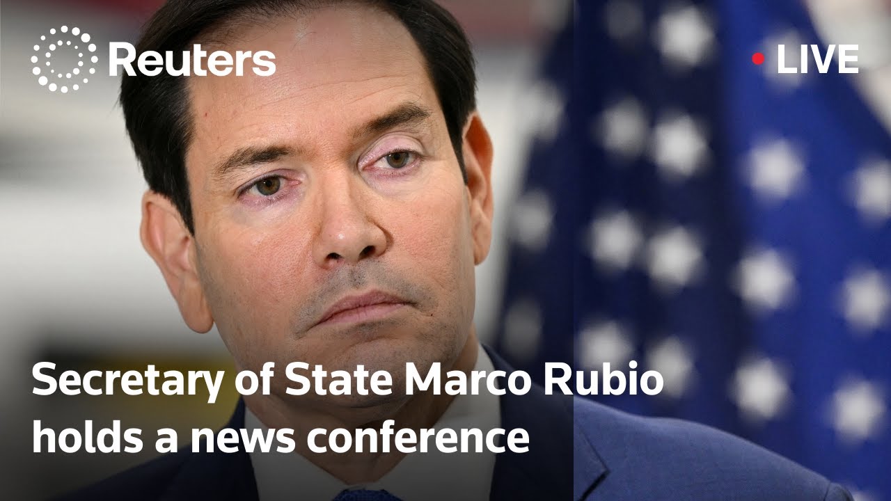 U.S. Secretary of State Marco Rubio holds a news conference
