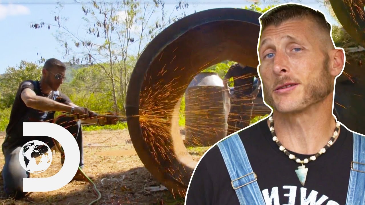 Josh Owens Turns An Old Oil Drum Into A Furnace! | Moonshiners