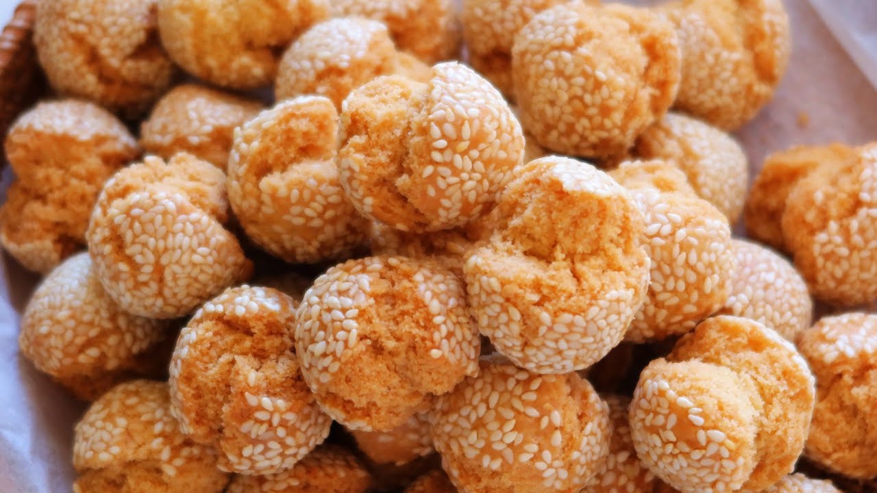 Smile Sesame Balls| Lunar New Year Snack 开口笑，祝大家新的一年笑口常开